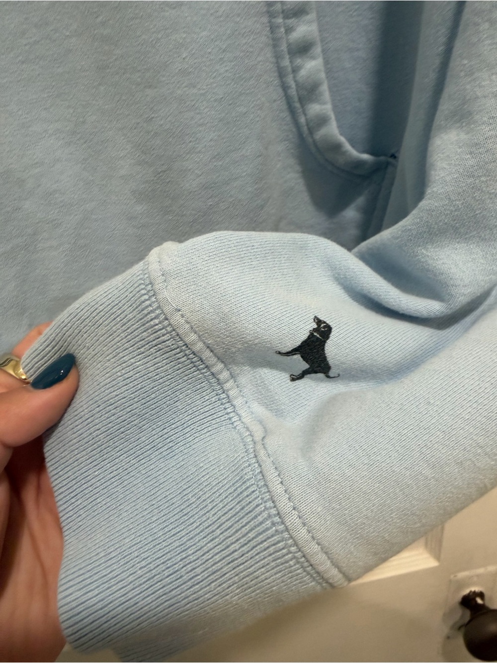 The Black Dog Legacy Collection Hoodie Size XL Light Blue Pullover - Picture 4 of 7